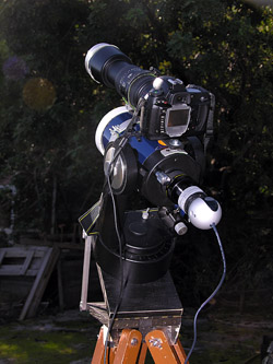 Telescopio y camara de Alberto Rivas
